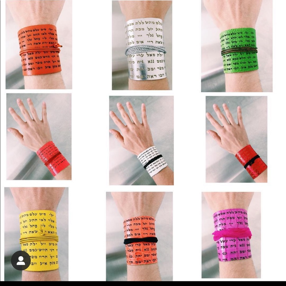 Leather blessing bracelet